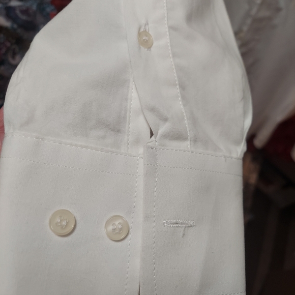 Milanomoda Men's Size Medium White with Black Design Detail on Front & Back - Picture 6 of 8